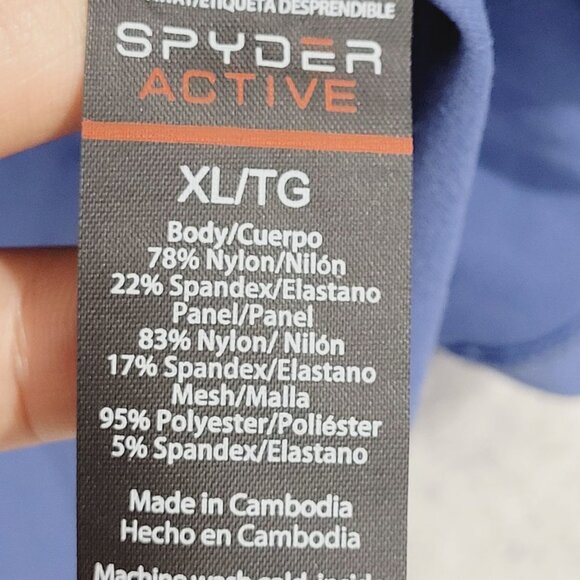 NWOT Spyder Active Womens XL Long Sleeve Blue Based Layer Shirt / 26CT - Picture 5 of 7